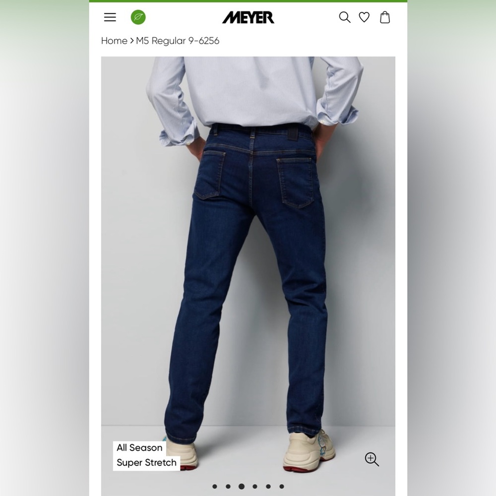 Meyer M5 Performance Regular Fit Medium Denim Jea… - image 3